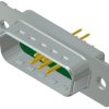 D-Sub plug, 9 pole, 7W2, partially equipped, straight, solder pin, 3007W2PAR99A10X