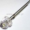 LED 5mm biała zimna, 3V , 20mA , niska, 180 stopni