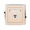 DECO Gniazdo telefoniczne 1xRJ11 4-stykowy beznarzędziowe beżowy 1DGT-1 KARLIK