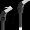 80278 Cat.6a patch cable, S/FTP, 45° angled down, 5 m, black