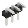 Pin header, 3 pole, pitch 2.54 mm, angled, black, 10058800