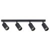 Oprawa sufitowa/naścienna punktowa natynkowa listwa MALGA 4 Black spot 4xGU10 czarny EDO777350