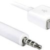 Delock USB, złącza jack adapter [1x złącze męskie USB-A 2.0 - 1x złącze męskie jack 3,5 mm] Kabel 1.00 m