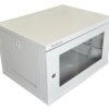 Szafa 19 wisząca ECO 6U 540x400 RAL7035 szkło