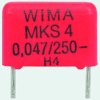 Kondensatory foliowe WIMA MKS4 330 nF 40 V ac 63 V dc rozstaw: 7.5 mm Otwór przelotowy