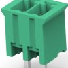 PCB terminal, 2 pole, pitch 3.5 mm, AWG 30-14, 11 A, pin, green, 284514-2