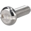 R-TECH 337086 Slotted Pan Head A2 Stainless Steel Screws M4 12mm - Pack Of 100