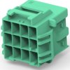 Connector, 12 pole, pitch 6 mm, straight, green, 7-2232356-4