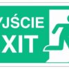 ZNAK - AC075 Wyjście / EXIT prawostronne 100 x 50 cm PS - Płyta 1mm foto.