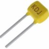 Ceramic capacitor, 22 pF, 200 V (DC), ±5 %, radial, pitch 2.54 mm, C0G, C315C220J2G5TA 7301