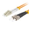 PATCHCORD ŚWIATŁOWODOWY MM ST/UPC-LC/UPC DUPLEX 3.0MM OM2 50/125 LSZH 10M POMARAŃCZOWY LANBERG