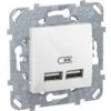 UNICA Gniazdo ładowarki USBx2 2.0 biel polarna MGU5.418.18ZD SCHNEIDER ELECTRIC