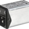 IEC plug C14, 50 to 60 Hz, 2 A, 250 VAC, 4 mH, faston plug 6.3 mm, 4302.5002