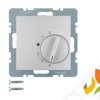 BERKER B.KWADRAT Regulator temperatury pomieszczenia z zestykiem zmiennym i elementem centralnym aluminium mat lakierowany 20261
