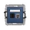 ICON Mechanizm gniazda pojedynczego HDMI 2.1, 8K + gniazda komp. poj. 1xRJ45, kat. 8, ekranowany, 8-stykowy navy blue 64IGHK-88