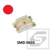 Dioda LED SMD 0603 czerwona;190mcd; If=20mA;Vf=2.2V;WEJT61RC-871;WEJ;