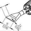 0142ZDLF150 ERSADUR soldering tip, 15 mm, wick-shaped