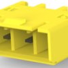 Socket header, 3 pole, pitch 5 mm, straight, yellow, 3-1376383-4