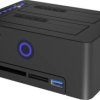 ICY BOX IB-1233CL-CR, HDD Docking & Klonstation mit Kartenlesern CF + SD und USB-Hub USB-B SATA 1 Port Stacja klonowania