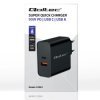 Qoltec Ładowarka Super Quick PD 1xUSB-C 1xUSB 90W 5-20V 2.4-4.35A Laptop Smartfon Czarna