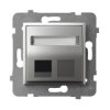ARIA Obudowa gniazda pojedynczego typu Keystone skośna srebro GPK-1US/p/18