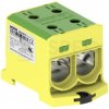 Listwa zaciskowa 2-torowa Al/Cu 25-150mm2 640A 1500V na szynę TH35 żółto-zielony OTL150-2 MOREK