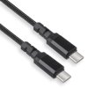 Kabel 2 x USB-C 15W Maclean, wspierający QC 3.0, przesył danych, 3A, , czarny, dł. 2m, MCE494