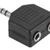 PRZEJŚCIE WTYK JACK 3,5 mm / 2X GNIAZDO 3,5 mm STEREO (ZLJACK WT35-2XGN35)