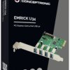 Karta PCI-Express Conceptronic EMRICK U34, 4-Port-USB-3.0 PCI-Express-Karte EMRICK02G PCIe