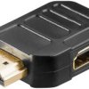 Adapter HDMI™ kątowy 270 poziomy, 8K @ 60 Hz, pozłacany, 65750