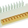 Male connector, type 3B, 20 pole, a-b, pitch 2.54 mm, solder pin, angled, gold-plated, 09241206571