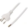Kabel: 3X1mm2, Przewody,Sev-1011 (J) Wtyk, 1,8M, 10A Lt-313 H05vv-F 3X1.0 Wht...
