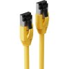 Patch cable, RJ45 plug, straight to RJ45 plug, straight, Cat 8.1, F/FTP, LSZH, 0.5 m, yellow, BS08-41012
