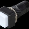 Pressure switch, 1 A/250 V, 1 x on, push button, white