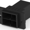 Plug housing, 4 pole, pitch 10.16 mm, straight, black, 2-917809-2