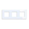 Ramka szklana - potrójna - biała - do modułów Tawoia Glass