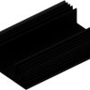 Extruded heatsink, (L x W x H) 100 x 65 x 20 mm, 3.5 to 2 K/W, black anodized, 10020621