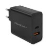 Qoltec Ładowarka Super Quick PD 1xUSB-C 1xUSB 65W 5-20V 1.5-3.25A Laptop Smartfon Czarna