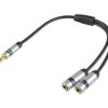Rozgałęźnik JACK 3.5mm wtyk - 2x gniazdo JR173 Vitalco 0.2m