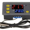 Sterownik temperatury panelowy 12V -50-120C LED W3230