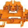Multi level terminal block, spring balancer connection, 0.5-2.5 mm², 20 A, 6 kV, orange, 1694140000