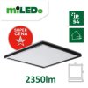 Plafoniera LED AZPO LED 22W-NW-L-B IP54 kwadratowa 2350lm 4000K barwa neutralna czarny 31511
