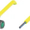 Sensor actuator cable, M8 cable socket, angled, A to open end, 3 pole, 5 m, PVC, yellow, 3 A, 456522