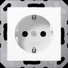 A 1520 BF WW Earthing contact socket, series A, alpine white