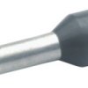 Insulated wire end ferrule, 1.5 mm², 24 mm/18 mm long, DIN 46228-4, black, 47218