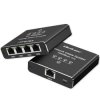Qoltec Rozdzielacz Splitter Ethernet mini SWITCH 1x4 RJ45 1000Mb/s USB-C Aluminium