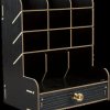 Drewniany organizer DIY na biurko 12 przegródek + szuflada 25,5 x 21 x 15cm czarny