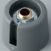 Rotary knob, 4 mm, plastic, gray, Ø 20 mm, H 16 mm, A3020048