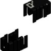 Clip-on heatsink, (L x W x H) 15.24 x 14.5 x 16.75 mm, 21 K/W, black anodized, 10006512