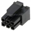 Wtyk żeński 2x3pin bez styków 3mm na przewód MOLEX